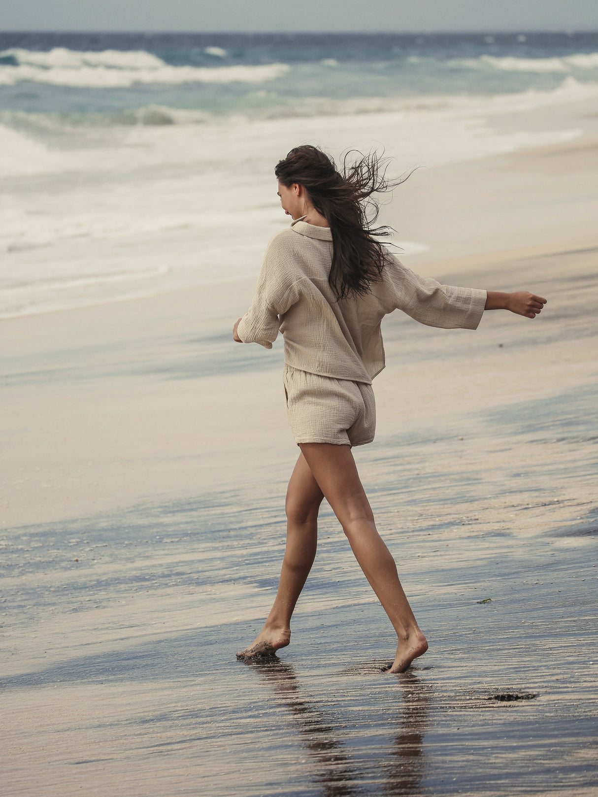 Echo Mini Shirt - Oatmeal - Sumiye Co