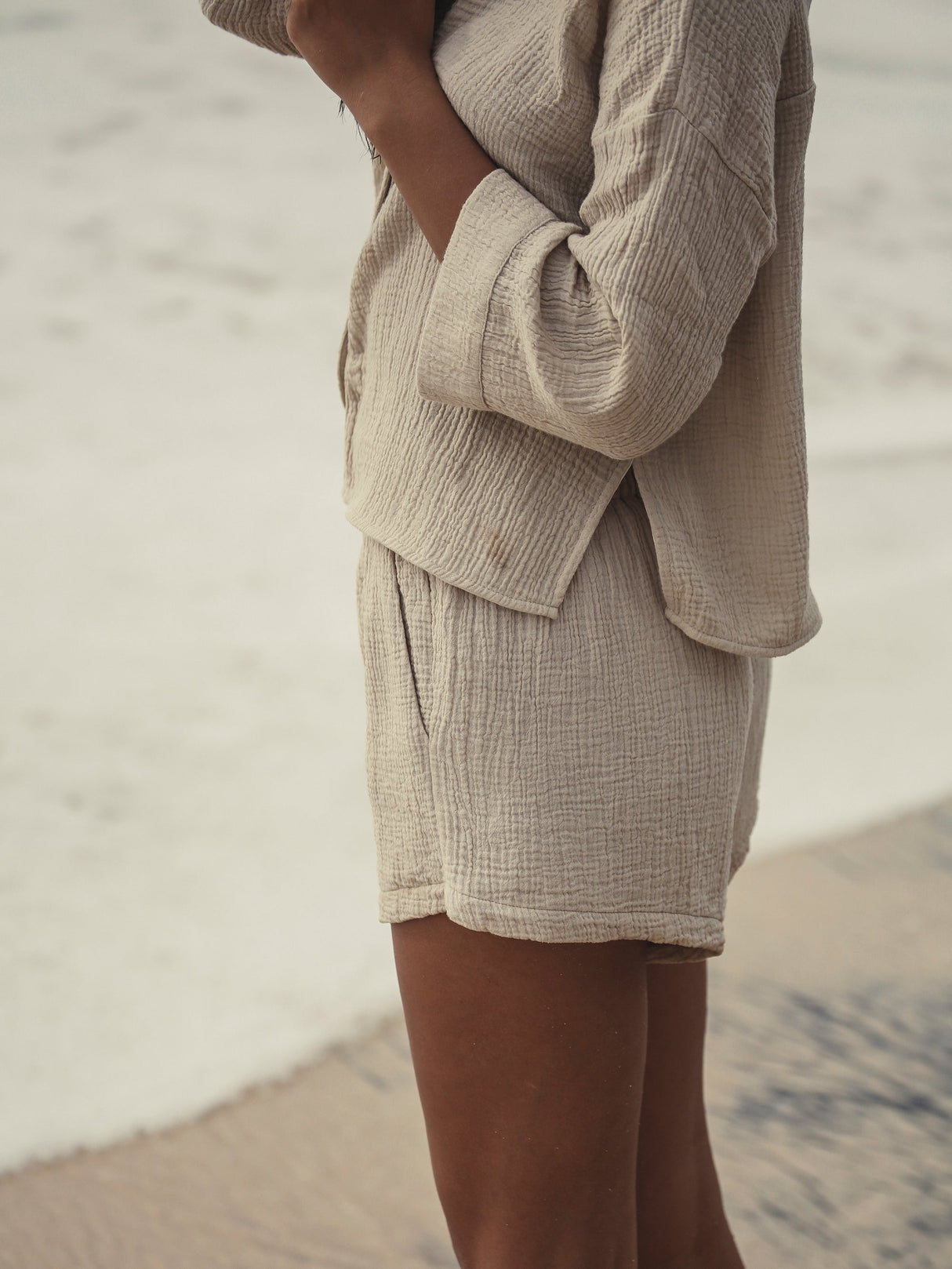 Echo Mini Shirt - Oatmeal - Sumiye Co