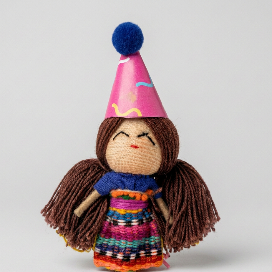 Birthday Cake Topper Doll & Candle