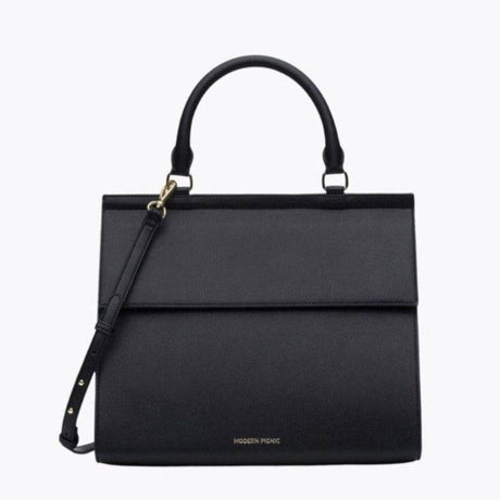 The Large Luncher - Black | Designer Lunch Bags & Totes - Sumiye Co