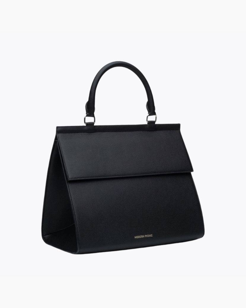 The Large Luncher - Black | Designer Lunch Bags & Totes - Sumiye Co