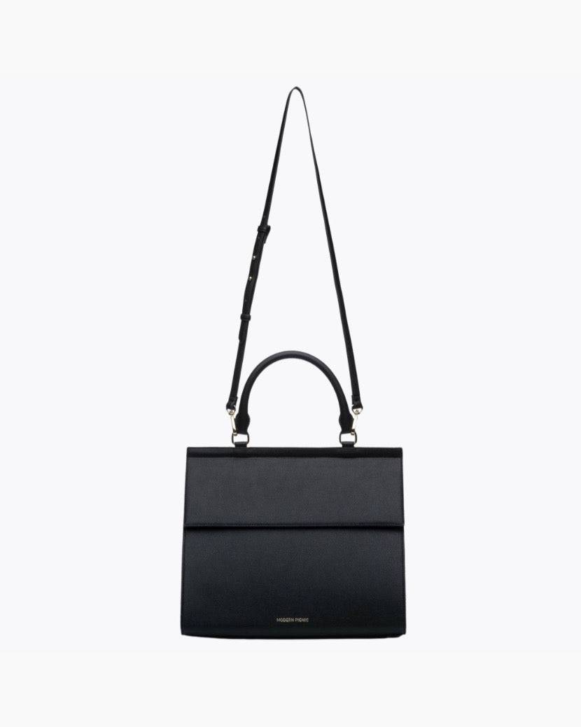 The Large Luncher - Black | Designer Lunch Bags & Totes - Sumiye Co