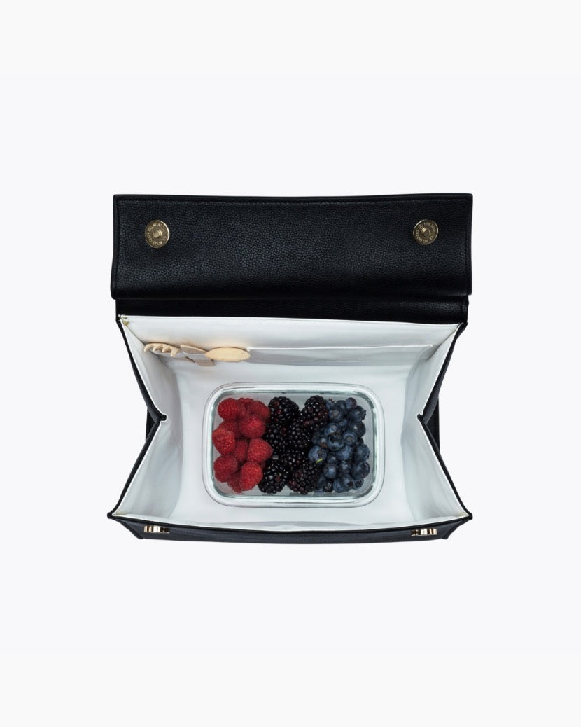 The Luncher - Black | Designer Lunch Bags & Totes - Sumiye Co