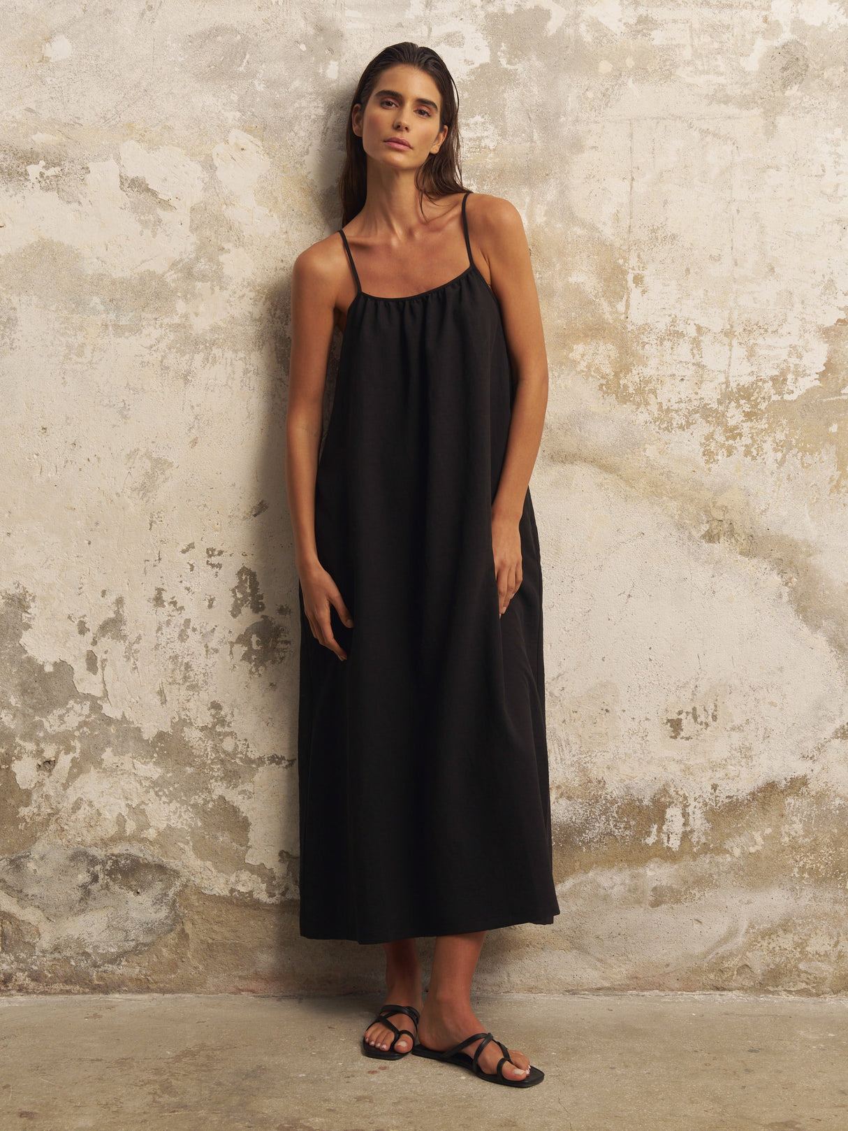 Bliss Flow Maxi Dress - Black - Sumiye Co