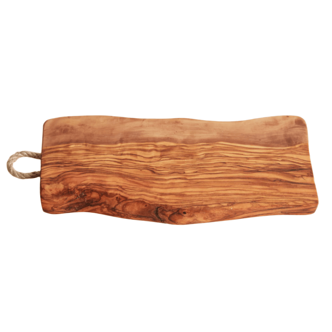 Italian Olivewood Charcuterie Board - Rope Handle - Sumiye Co