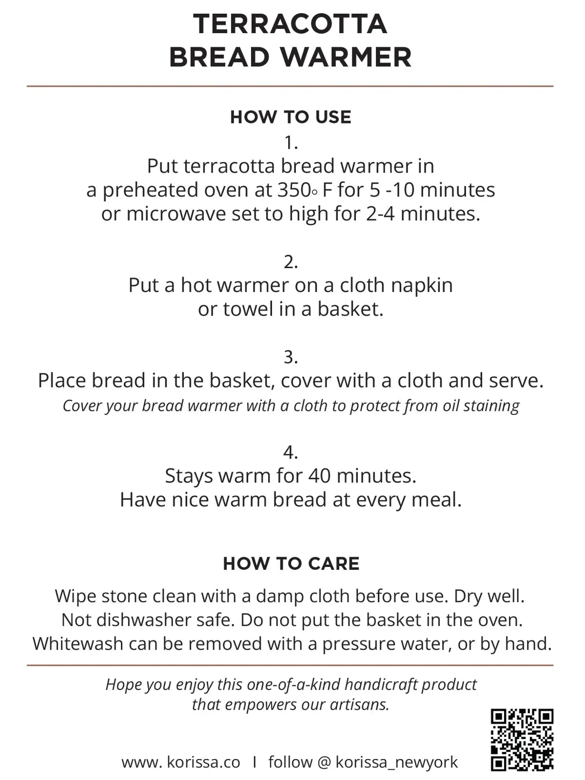 Bread Warmer & Basket - Vintage Flower KORISSA