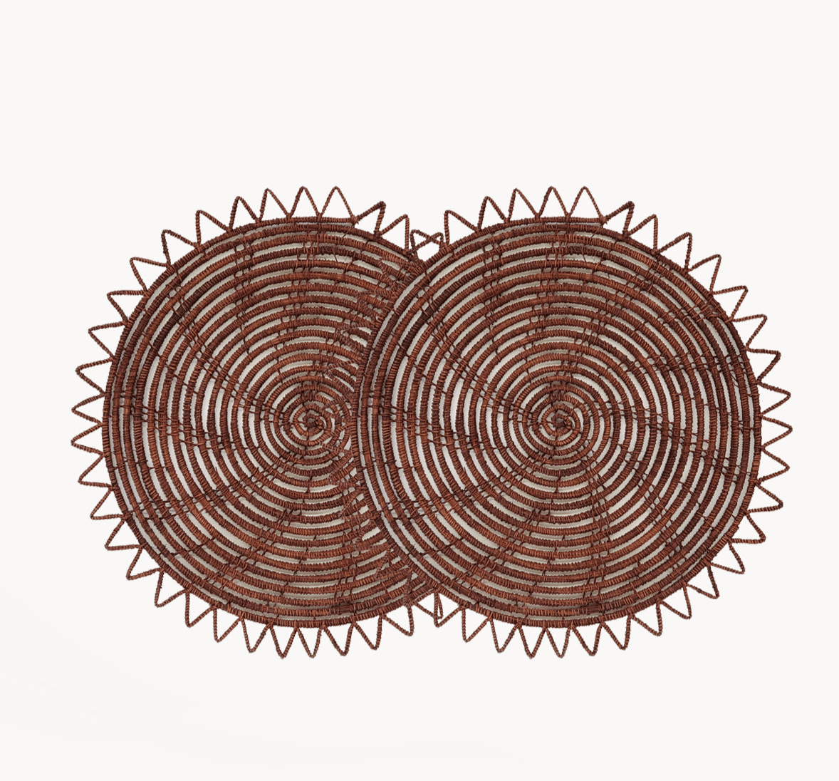 Surya Woven Palm Fiber Placemat - Brown (Set of 2) - Sumiye Co