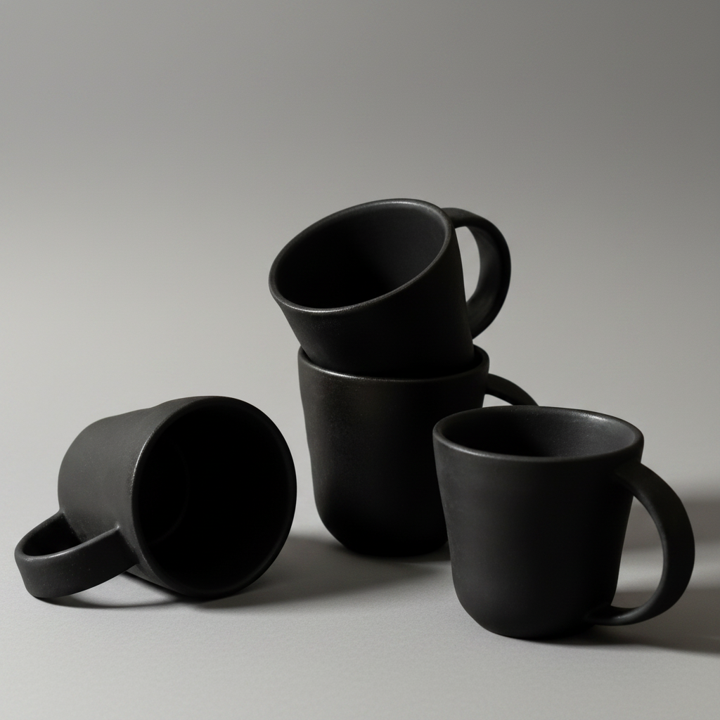 S/4 Tunisian Mug - Matte Black - Sumiye Co