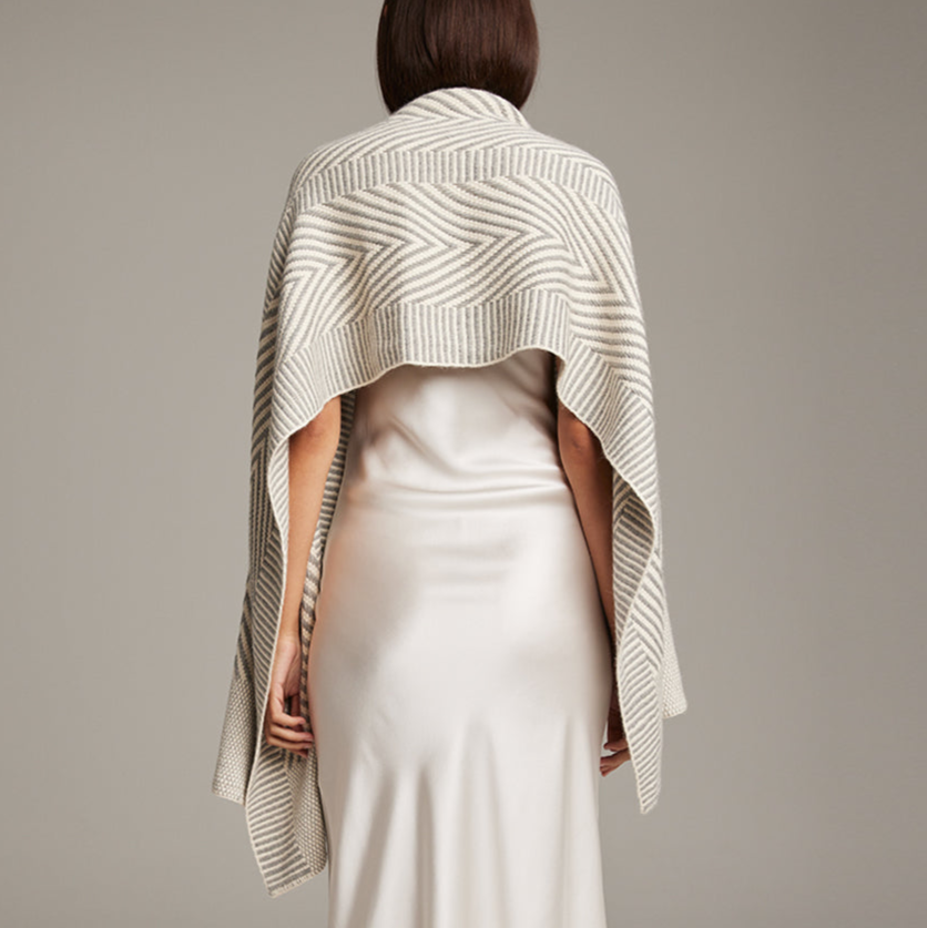 Chevron Shawl in Baby Alpaca - Sumiye Co