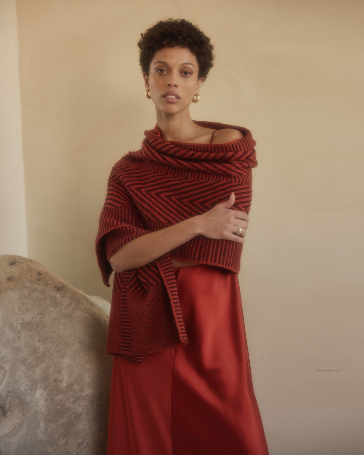 Chevron Scarf in Baby Alpaca - Sumiye Co