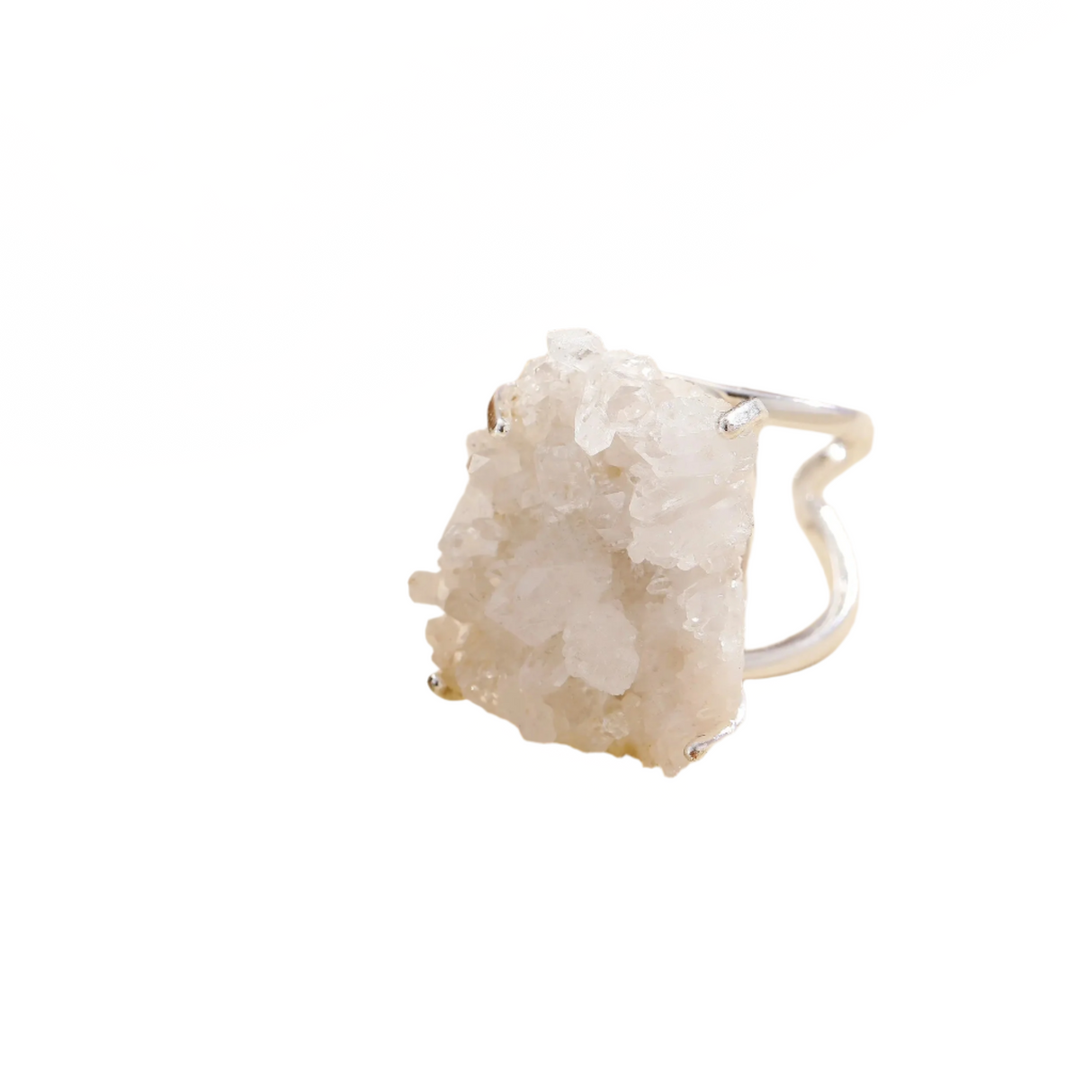 Clear Quartz Ring: Perfect Blend of Clarity and Timeless Elegance by Phoebe`s - Sumiye Co