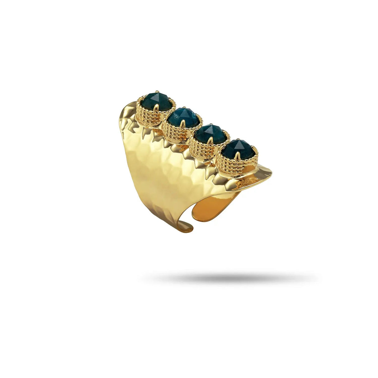Chunky Ring with Real Stones | 18k Gold Plated PHOEBE'S
