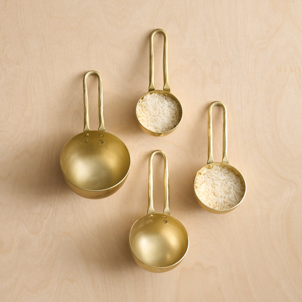 Forge Brass Measuring Scoops - Set of 4 - Sumiye Co