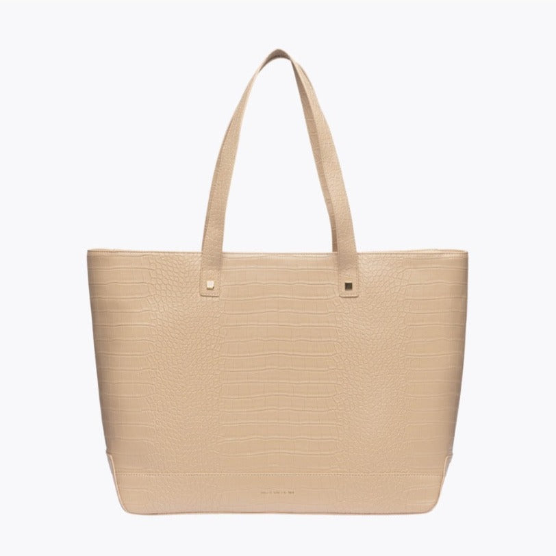 The Tote - Cream Croc | Designer Lunch Bags & Totes - Sumiye Co