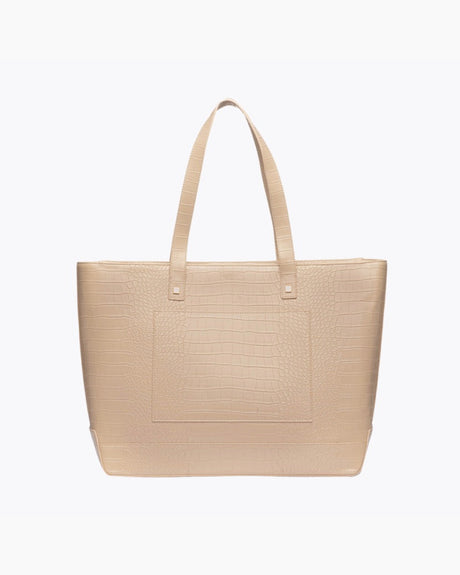 The Tote - Cream Croc | Designer Lunch Bags & Totes - Sumiye Co
