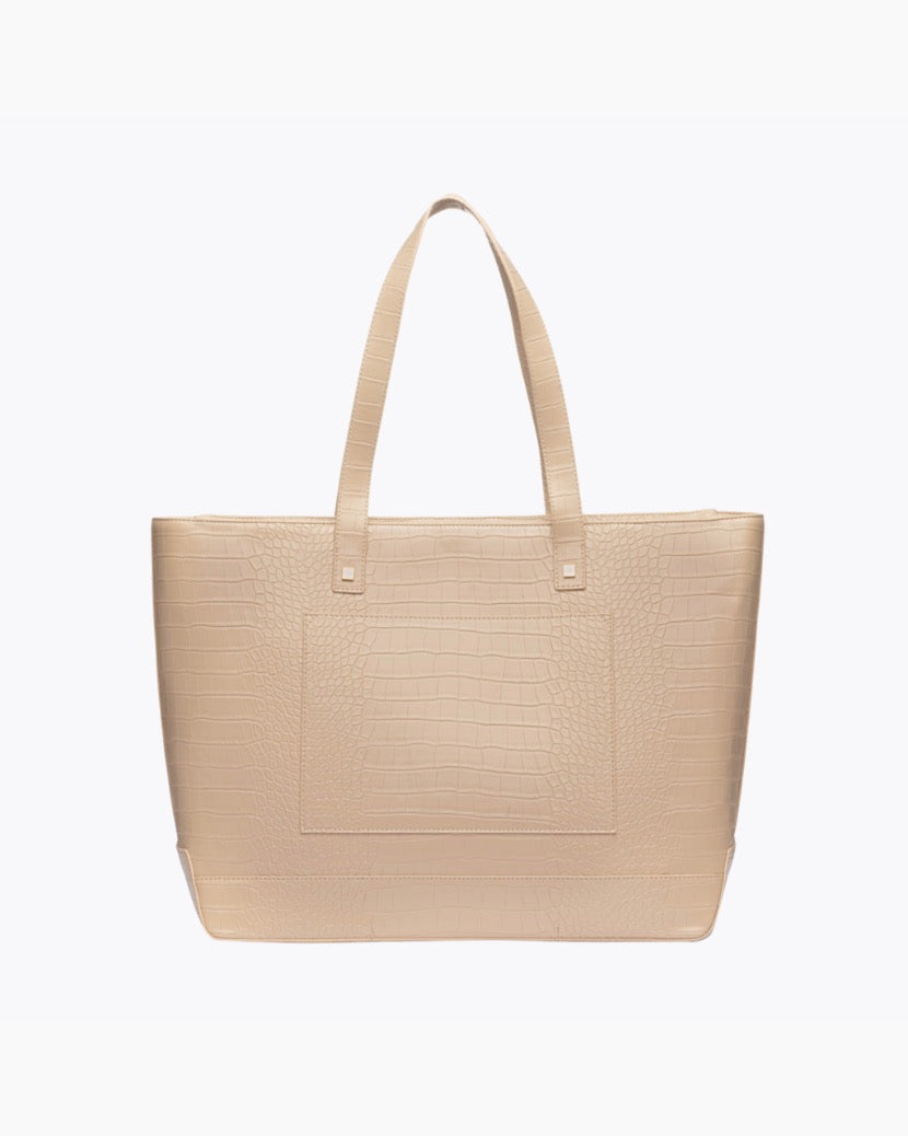 The Tote - Cream Croc | Designer Lunch Bags & Totes - Sumiye Co