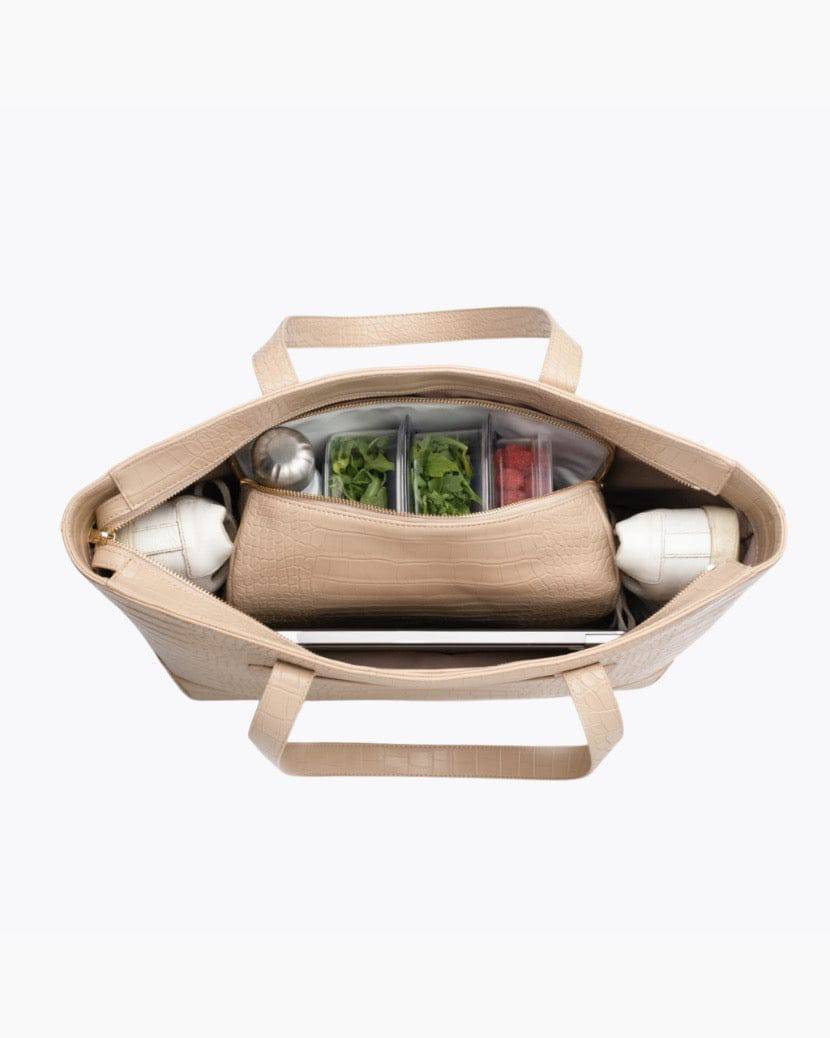 The Tote - Cream Croc | Designer Lunch Bags & Totes - Sumiye Co