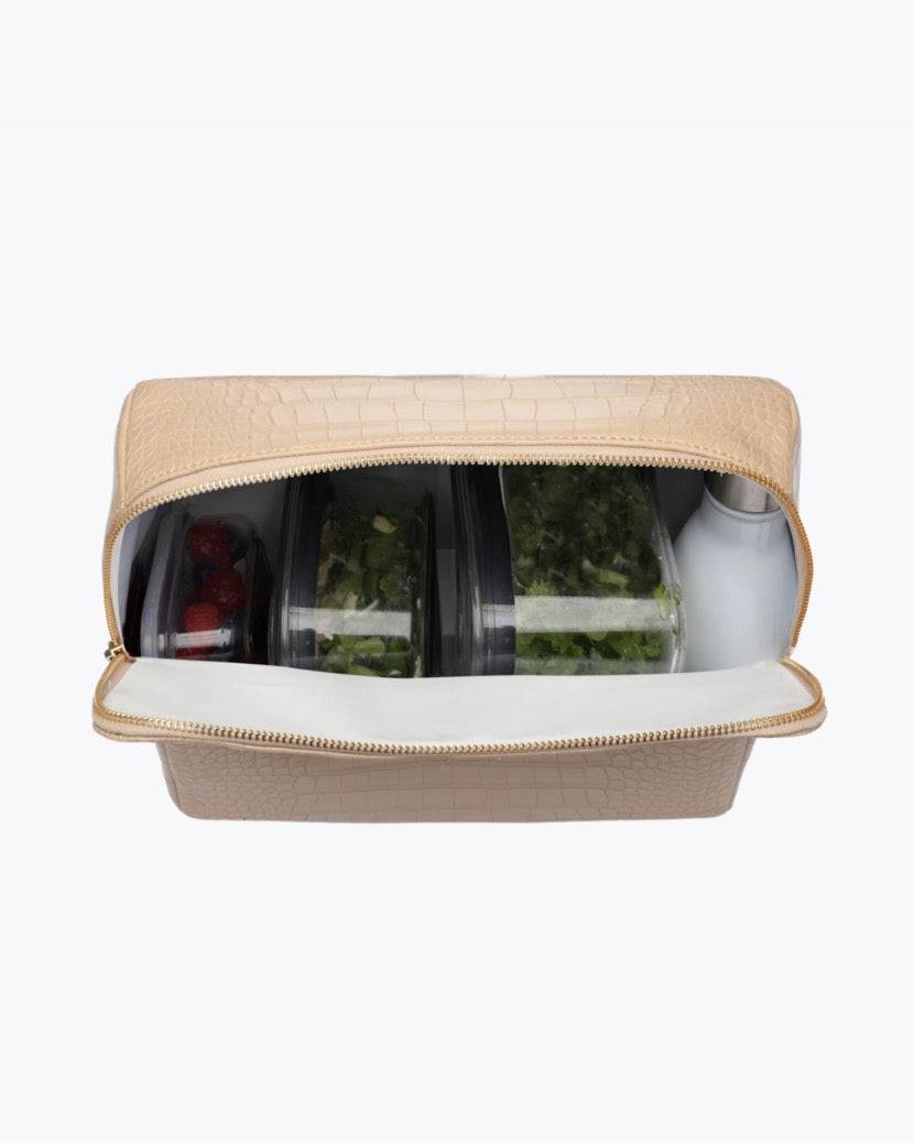 The Tote - Cream Croc | Designer Lunch Bags & Totes - Sumiye Co