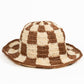 Summer Bucket Hat - Crocheted Checkered by Made by Minga