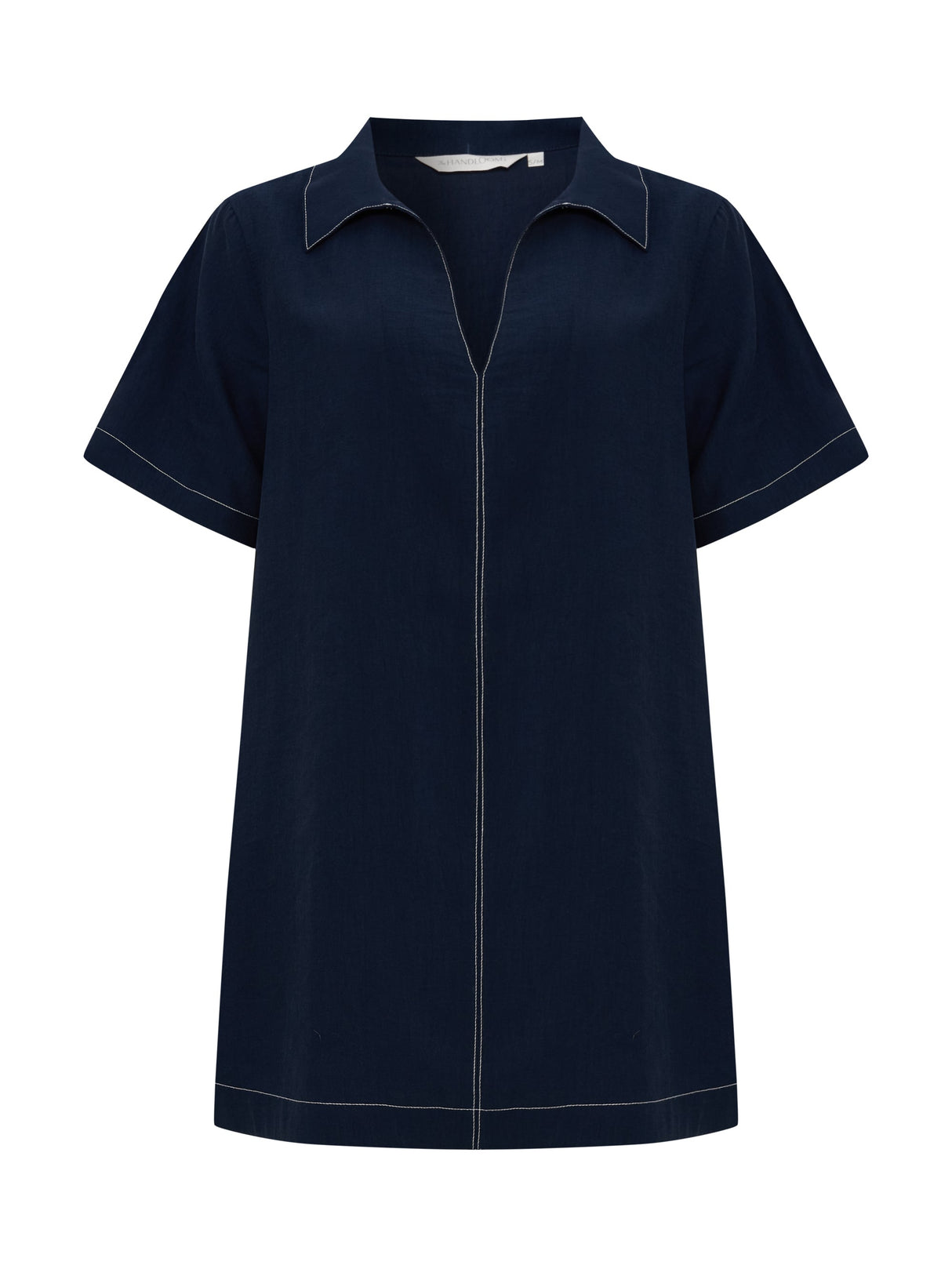 Mae Popover Mini Dress - Navy - Sumiye Co