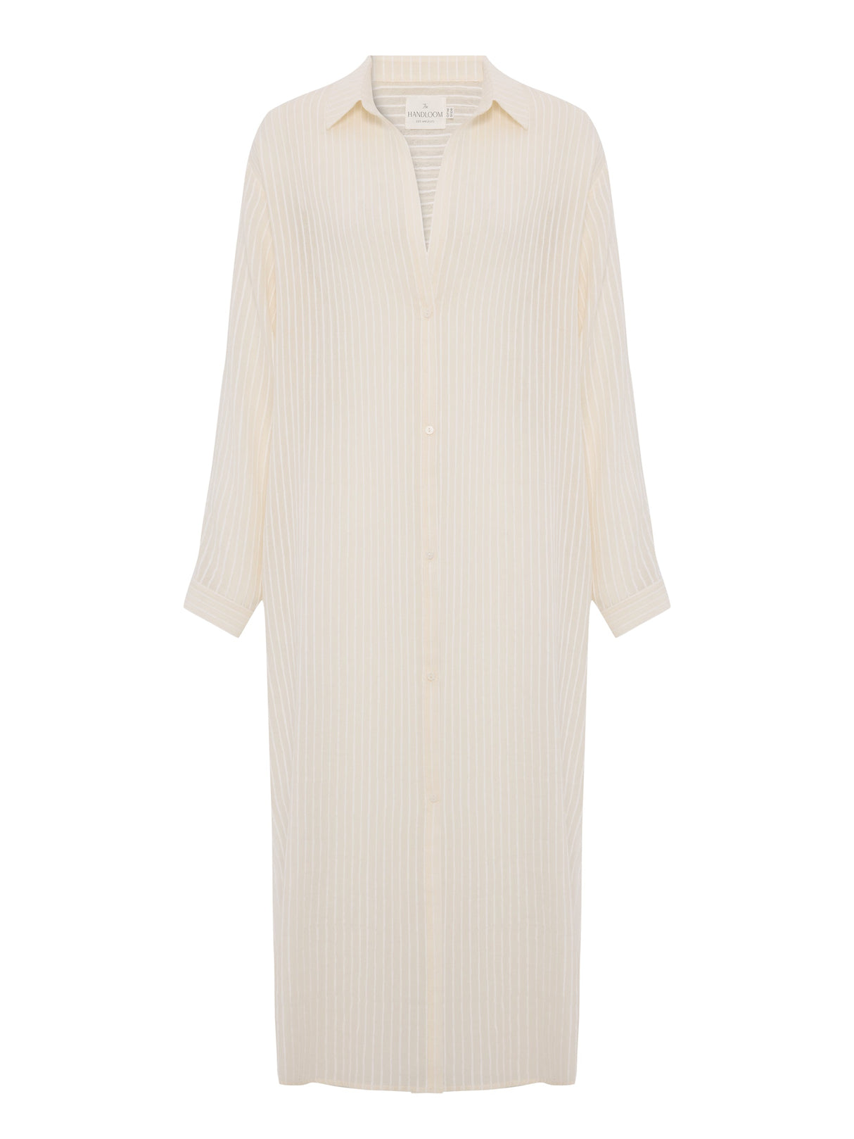 Voyage Shirt Dress - White Stripes - Sumiye Co