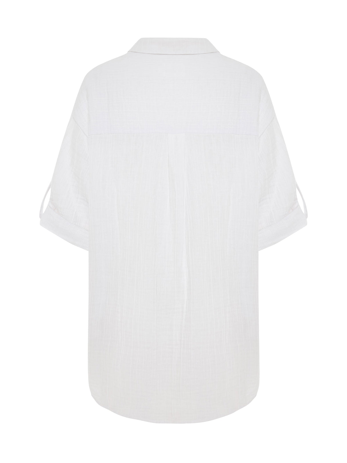 Kaya Oversized Shirt Dress - White - Sumiye Co