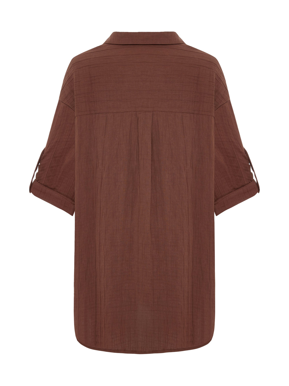 Kaya Oversized Shirt Dress - Terracotta - Sumiye Co