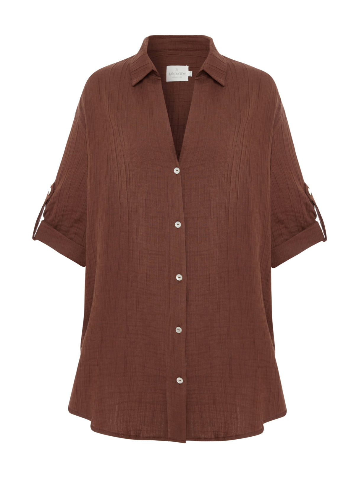 Kaya Oversized Shirt Dress - Terracotta - Sumiye Co