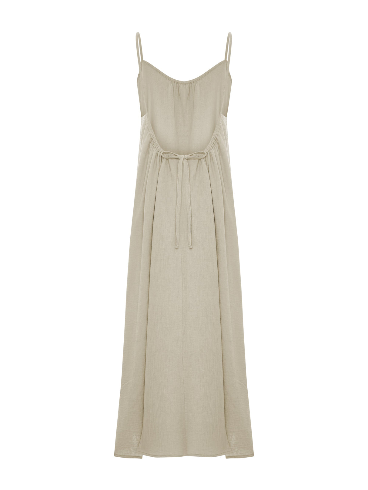 Aura Low Back Maxi Dress - Oatmeal - Sumiye Co