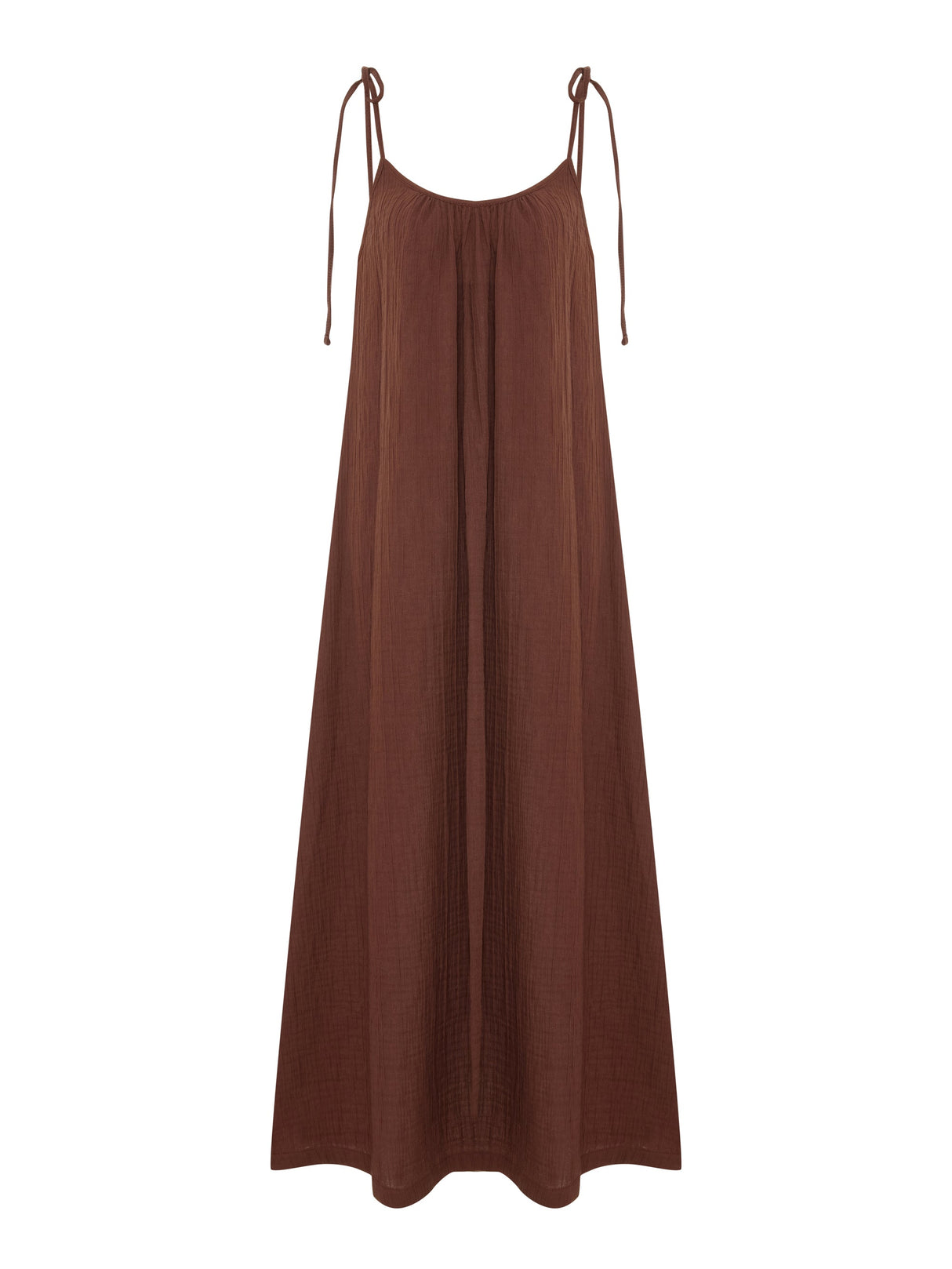 Kaya Tie Strap Maxi Dress - Terracotta - Sumiye Co