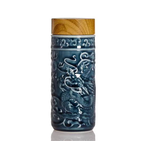 Purifying Water Bottle / Travel Mug (12 oz) | Dragon Prosperity - Ceramic