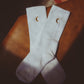 Embroidered Socks | Moon Landing ( Hi-rise French Cut )-2