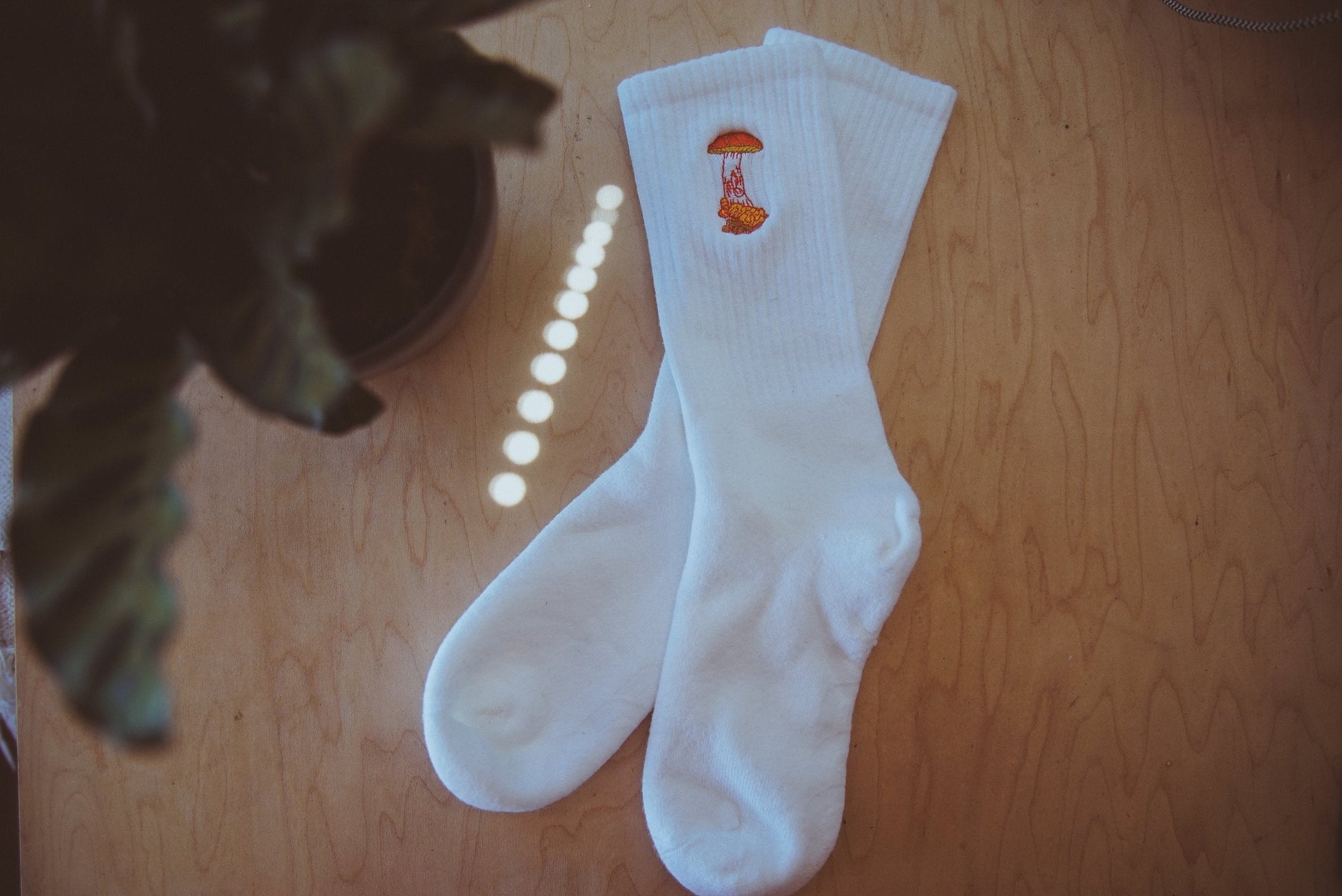 Embroidered Socks | Rocket Fuel ( Hi-rise French Cut )-2