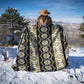 Alpaca Wool Reversible Blanket - Slate 90" x 78”
