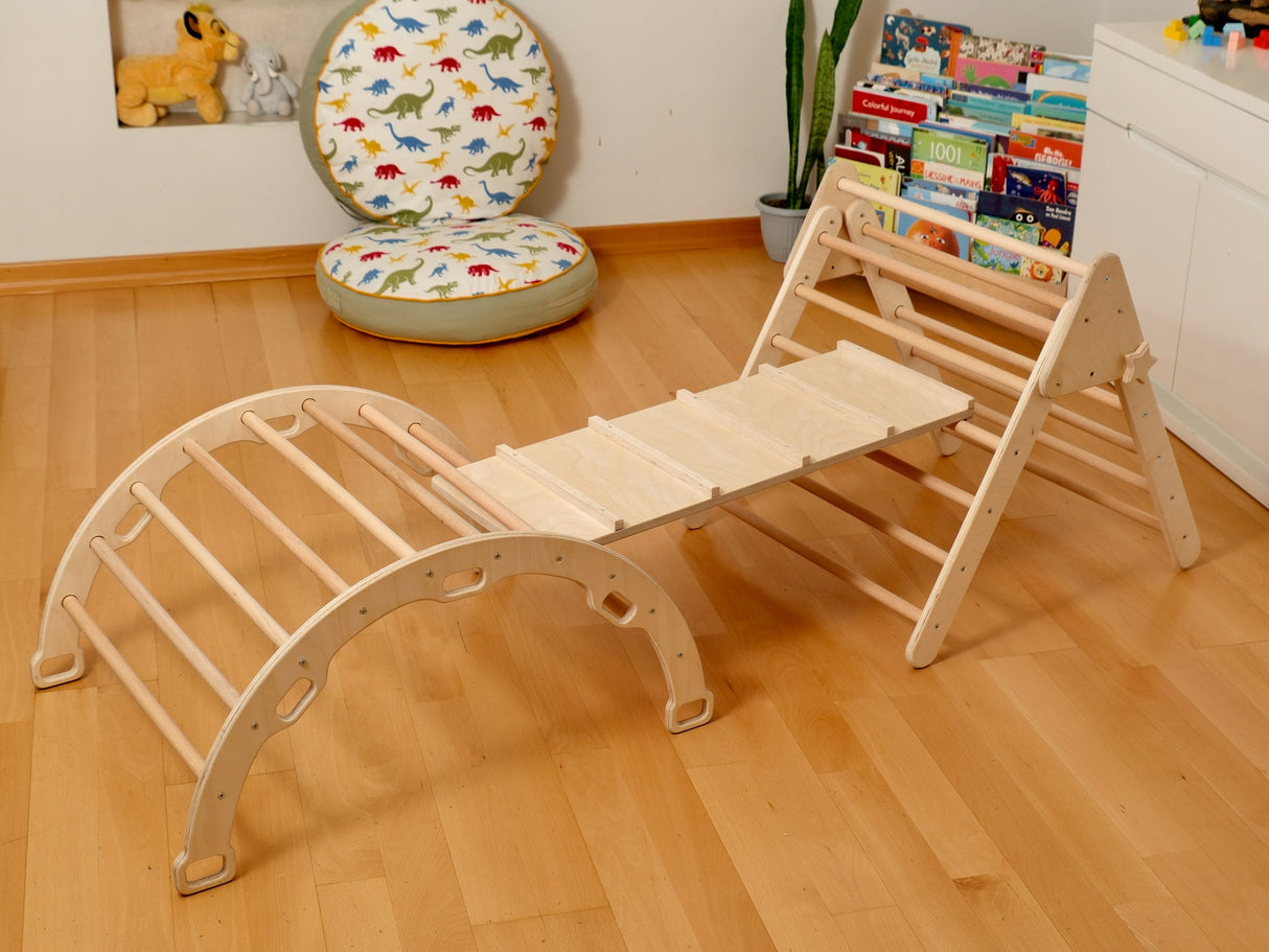 Montessori Indoor Playground | Pikler Triangle & Climbing Arch-1