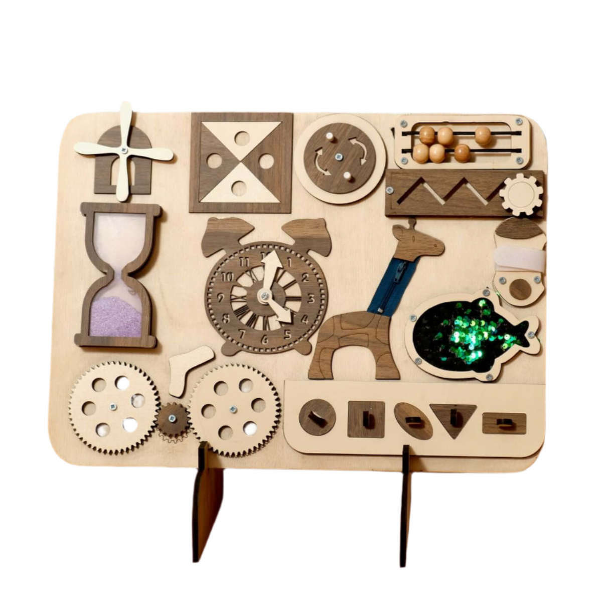 Wooden Busy Board for Toddlers - Sumiye Co