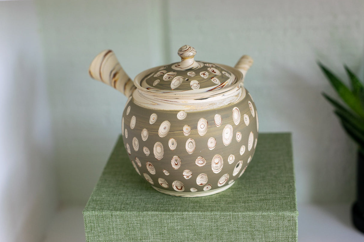 Japanese Green Tea Set - Teapot with Filters (370ml) Two Cups - Sumiye Co