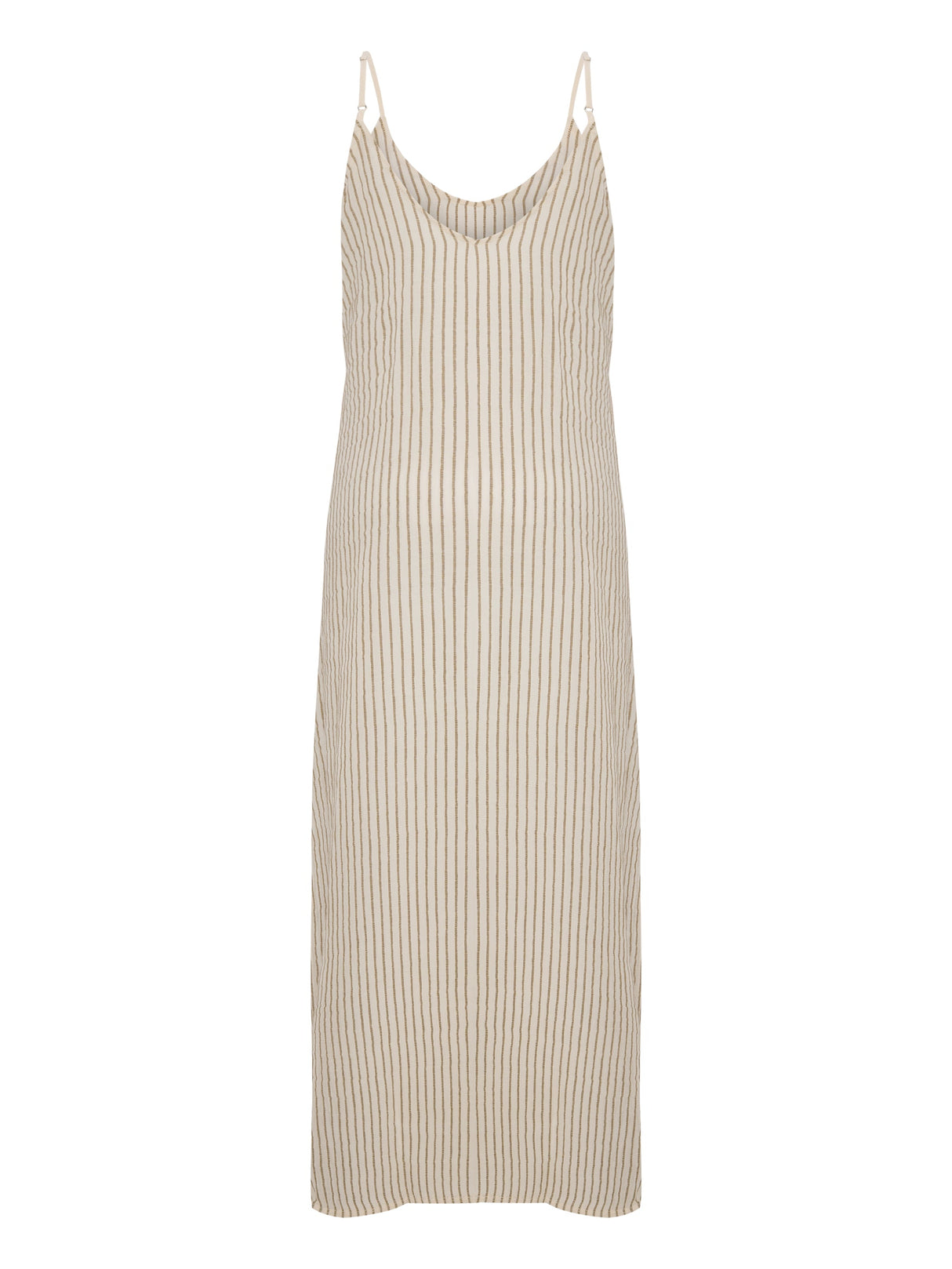 Yaz Dress - Khaki Green Stripes - Sumiye Co
