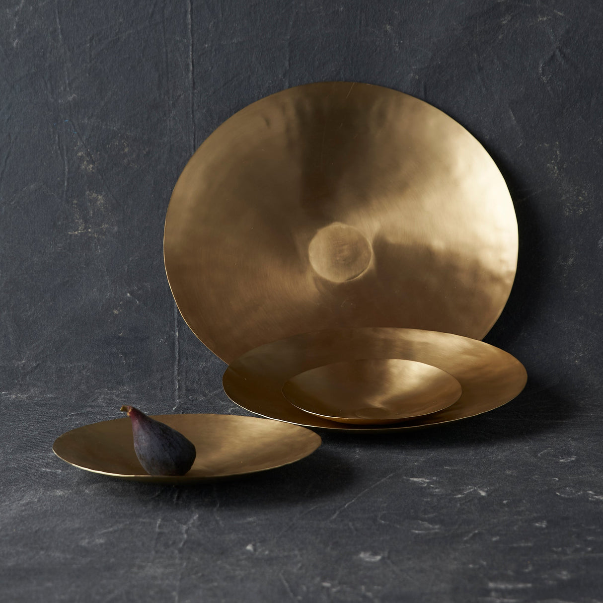 Brass Plates Assorted Set of 4 - Sumiye Co