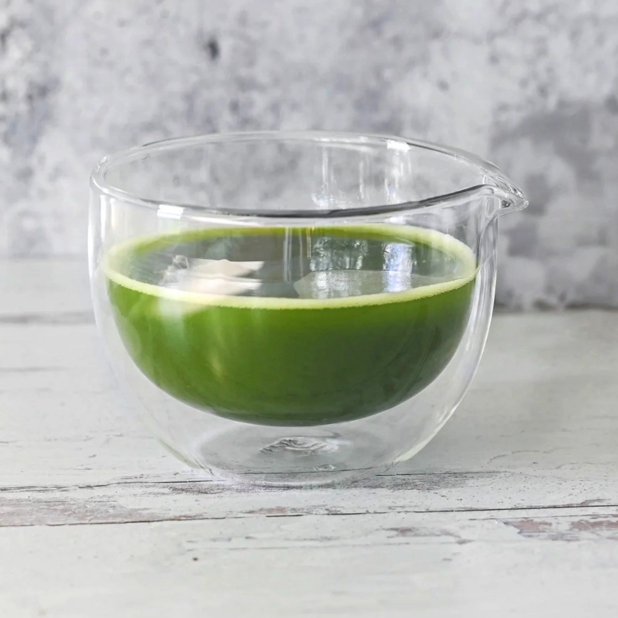Double Sided (Double Wall) Glass Matcha Bowl with Spout