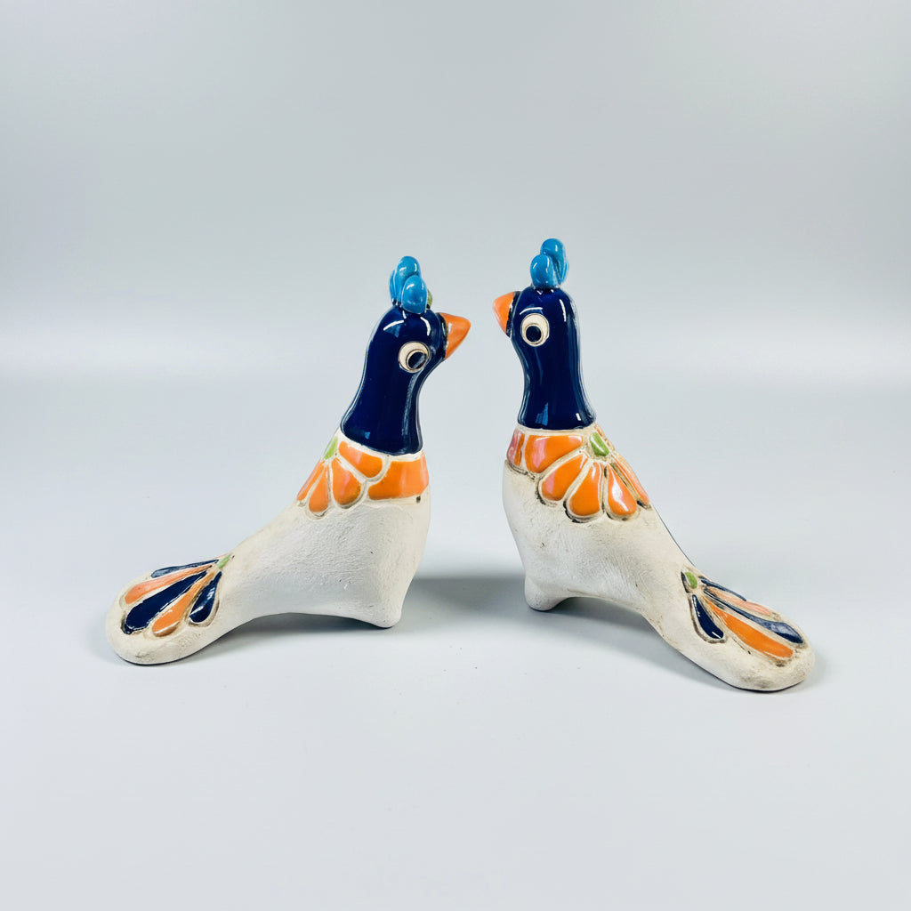 Ceramic Birds Set – Handmade Folk Art Sculpture from Colombia