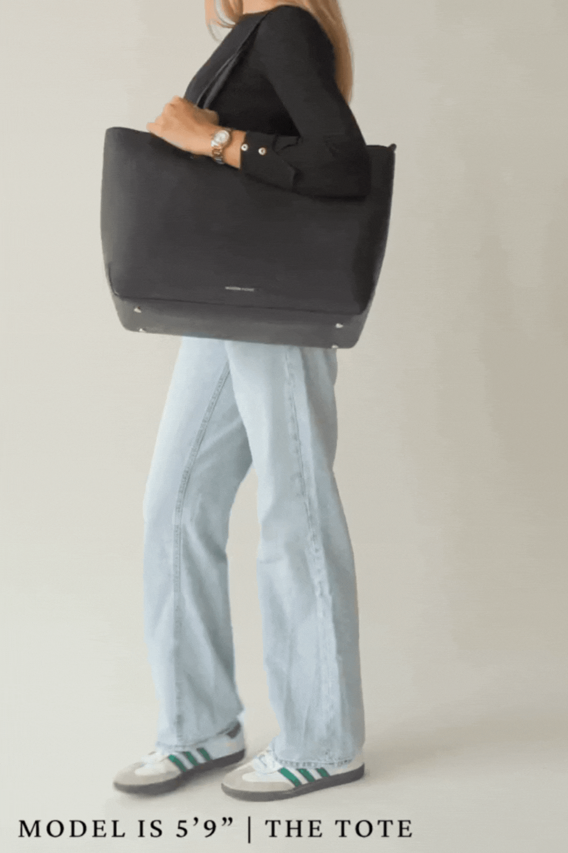 The Tote - Black Croc | Designer Lunch Bags & Totes - Sumiye Co