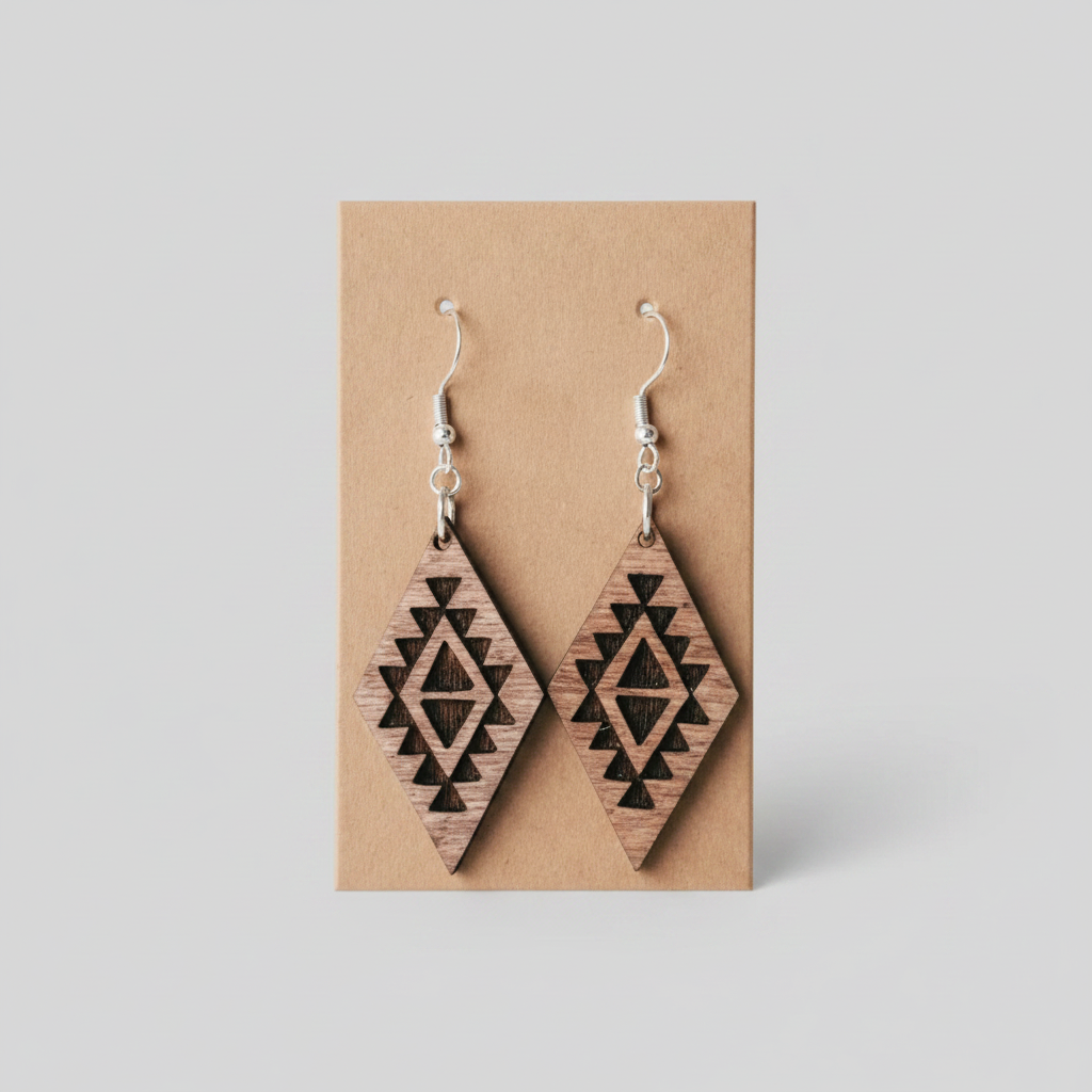 Earrings Engraved Southwest Boho - Sumiye Co