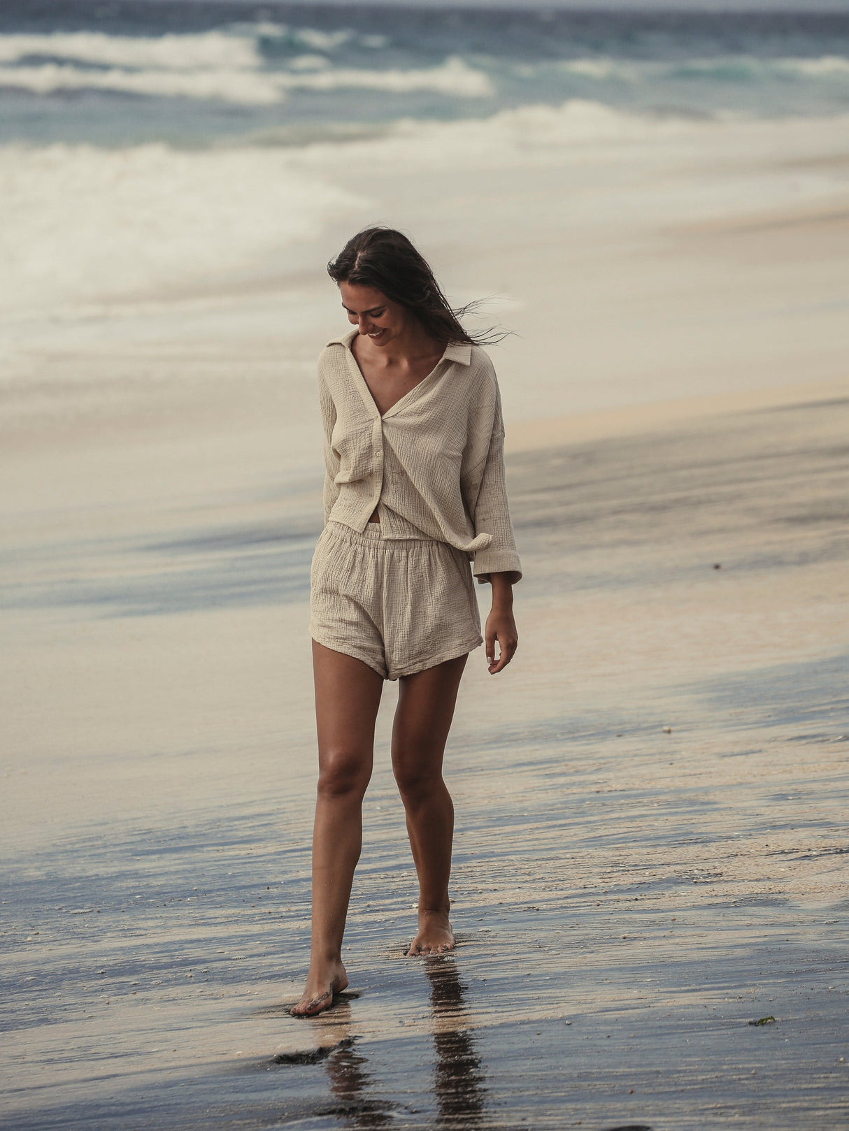 Echo Mini Shirt - Oatmeal - Sumiye Co