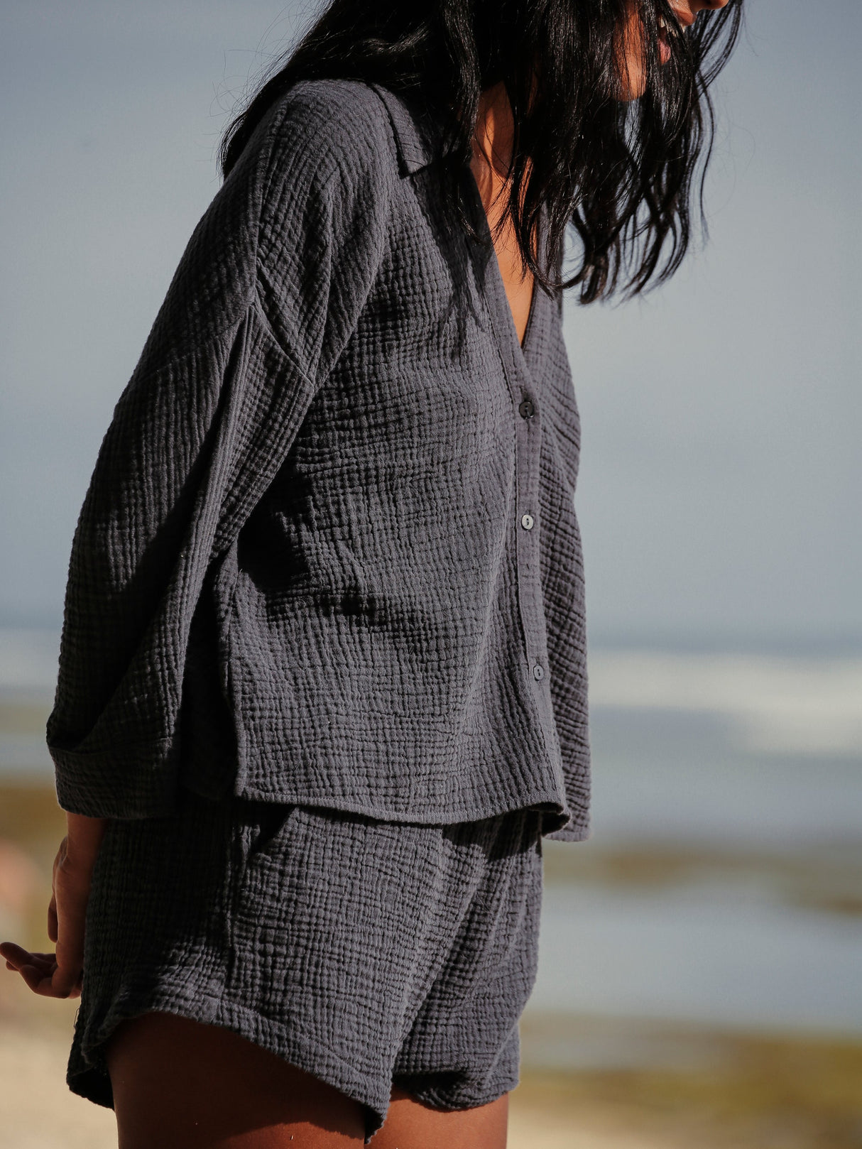 Echo Mini Shirt - Navy - Sumiye Co