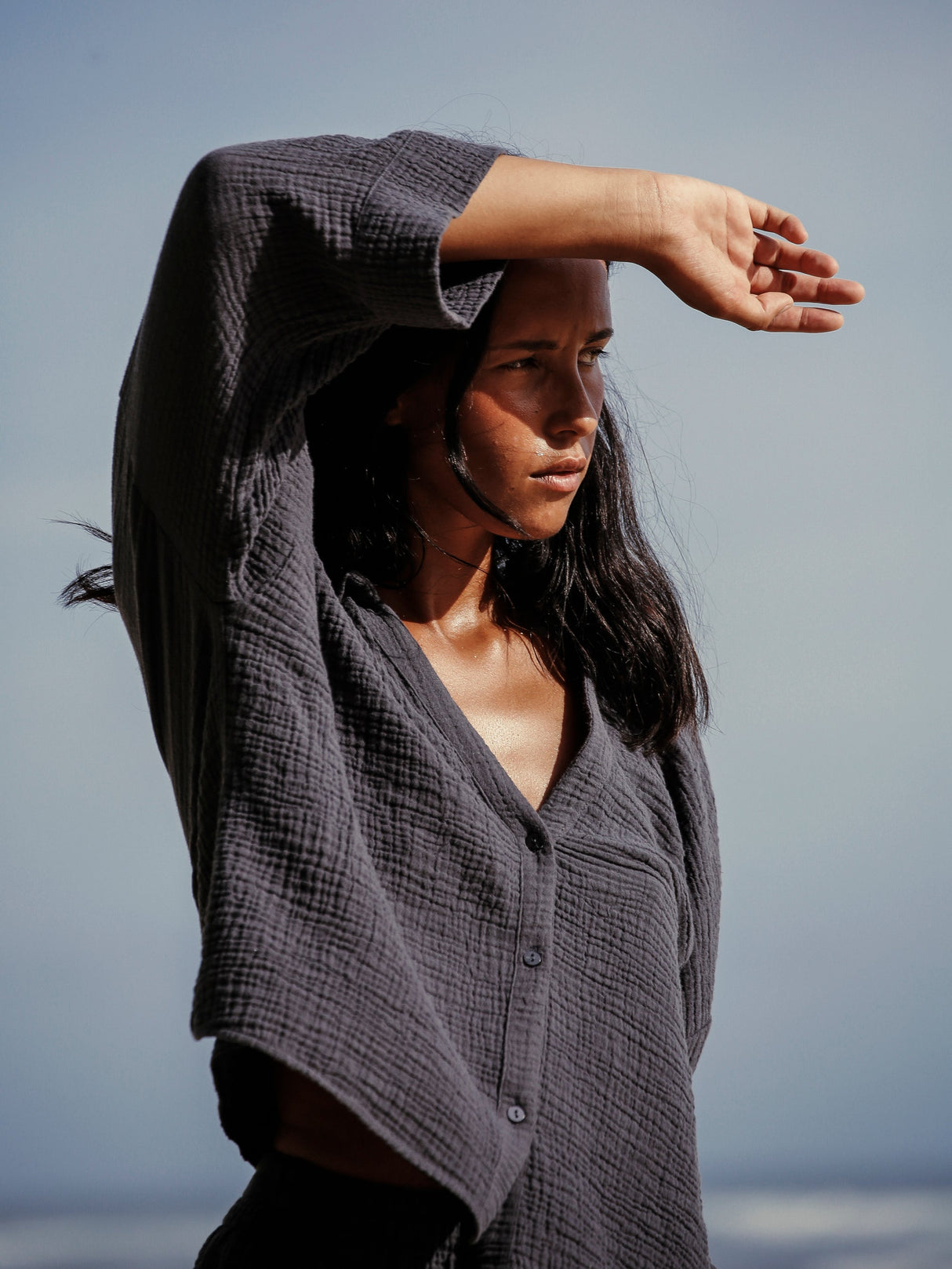 Echo Mini Shirt - Navy - Sumiye Co