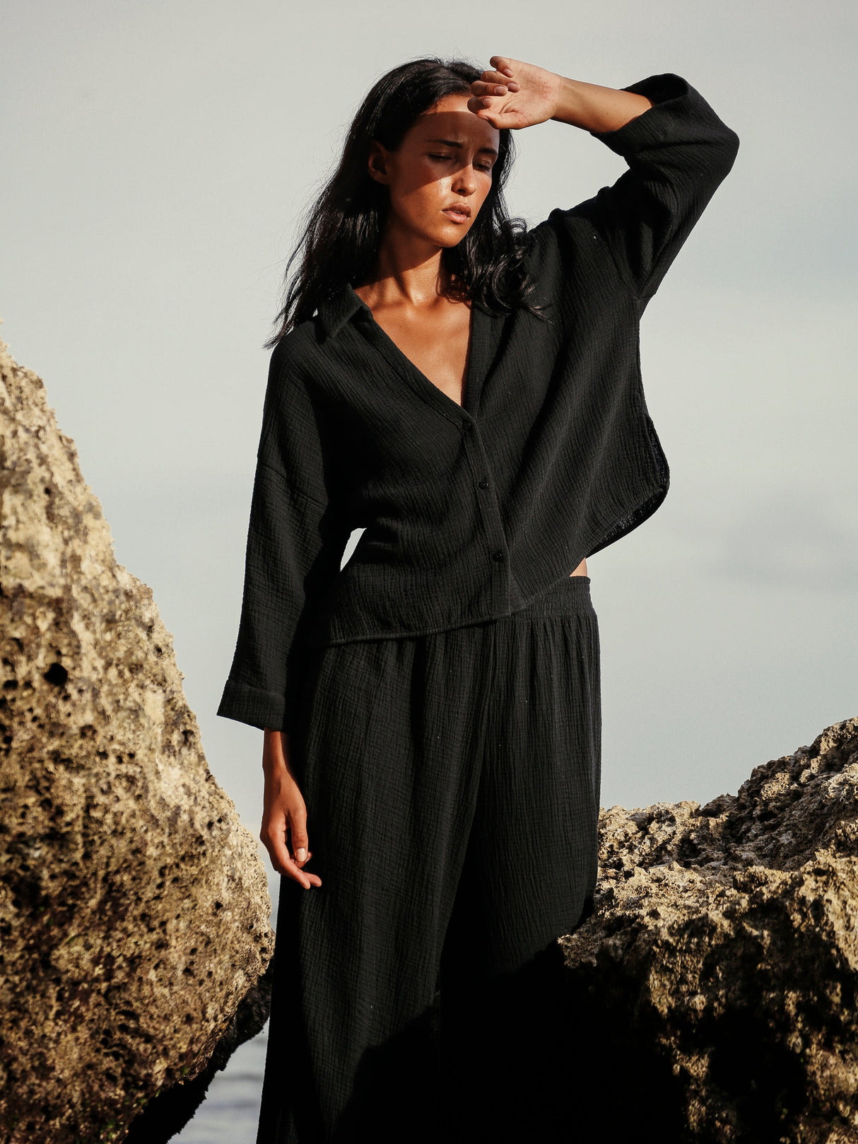 Echo Mini Shirt - Black - Sumiye Co