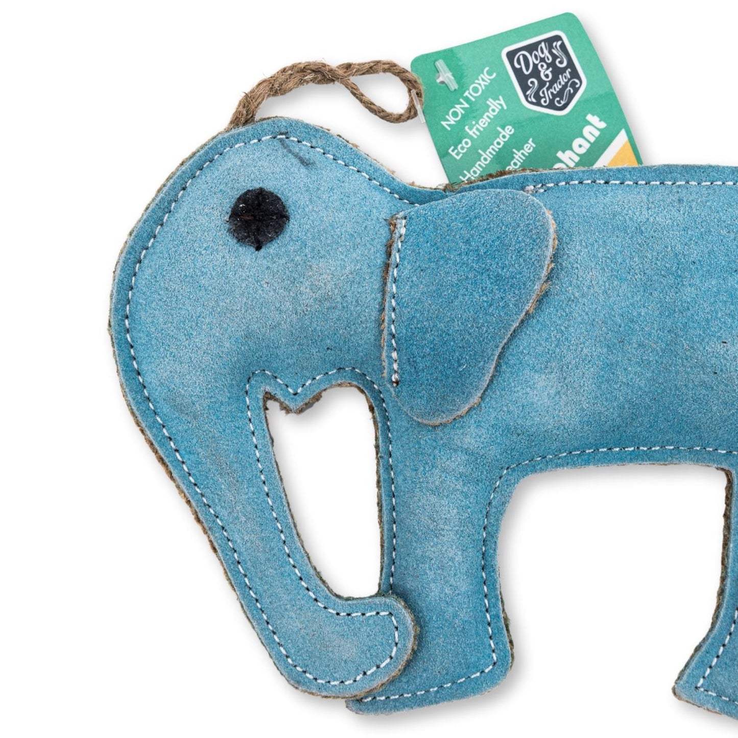Eco-Friendly Artisan-Crafted Natural Leather Elephant Dog Chew Toy-1
