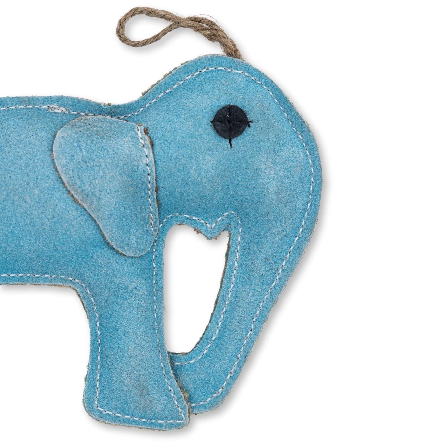 Eco-Friendly Artisan-Crafted Natural Leather Elephant Dog Chew Toy-3