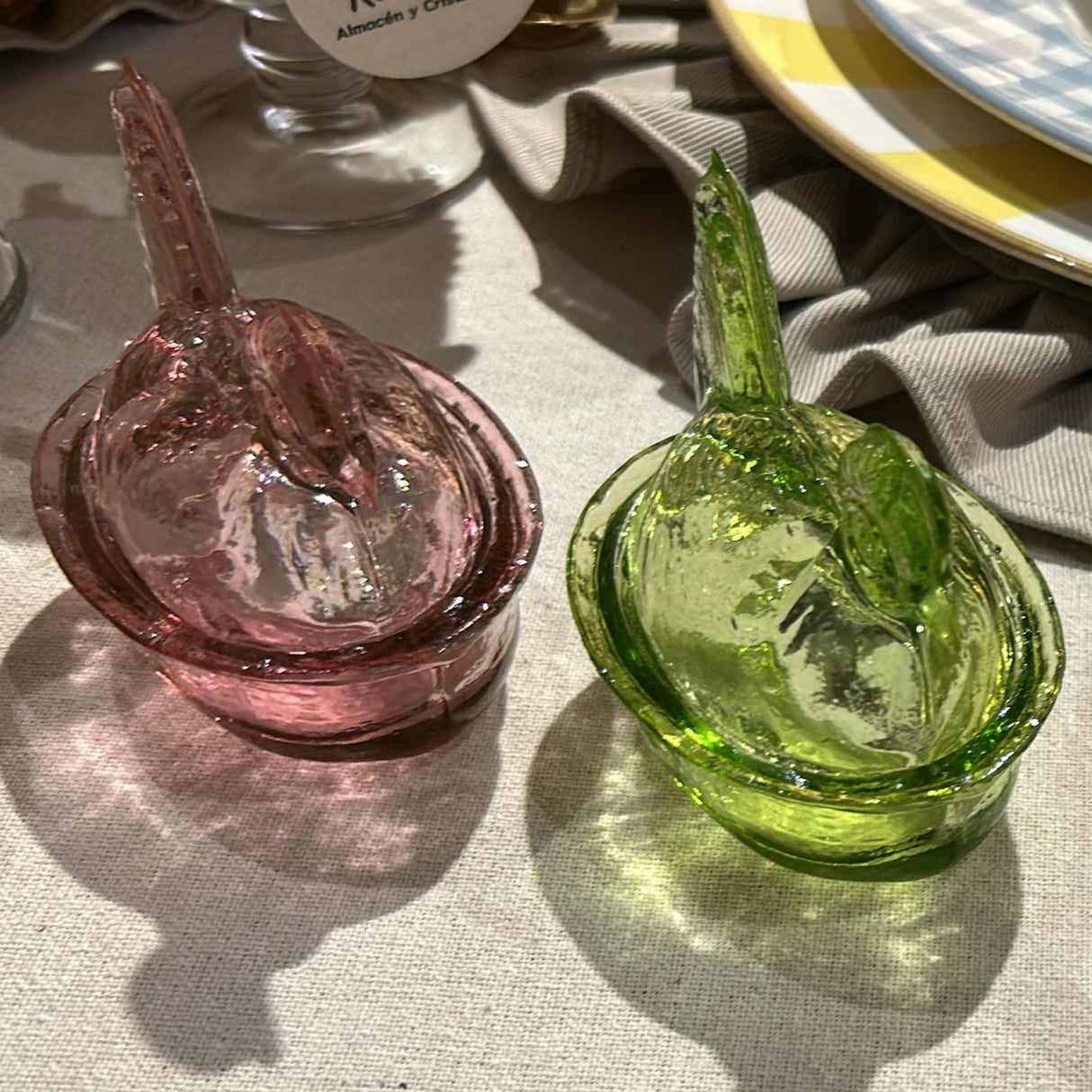 Nesting Hen Bowl & Lid - EUCALYPTUS | Hand Blown Glass - Colombia - Sumiye Co